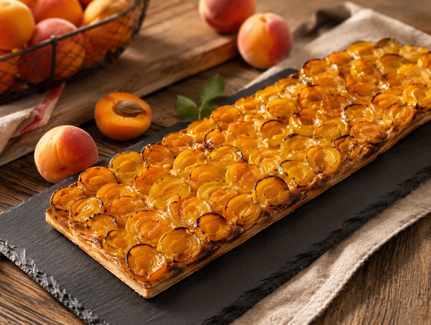 Tarte en bande Amandine aux abricots